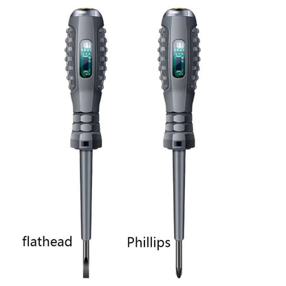 Belro non-contact electrical test screwdriver for electronics, showing a handheld tester with a green LED indicator.