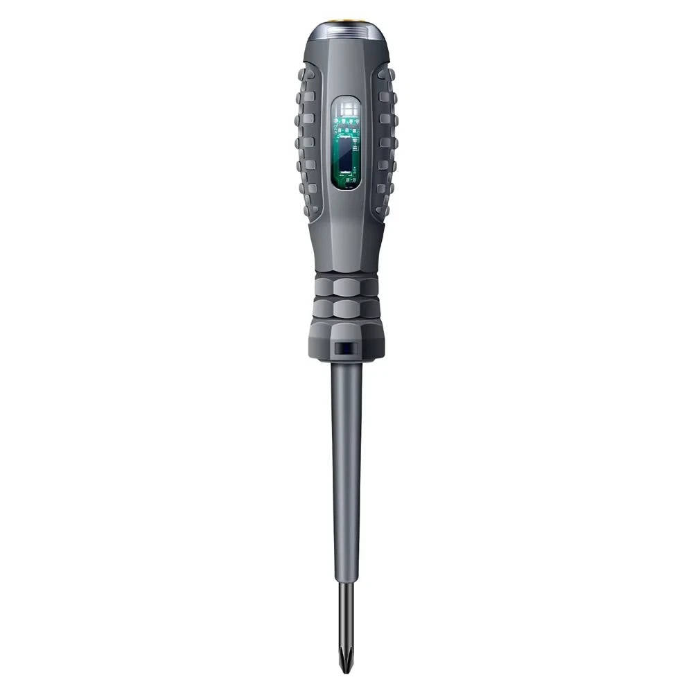 Belro non-contact electrical test screwdriver for electronics testing, with insulated handle and digital display.