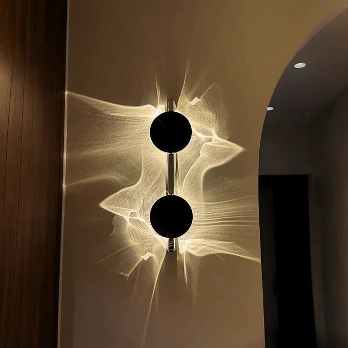 Belro minimalist wall sconce light mounted outdoors, featuring sleek modern design for outdoor home and garden lighting.