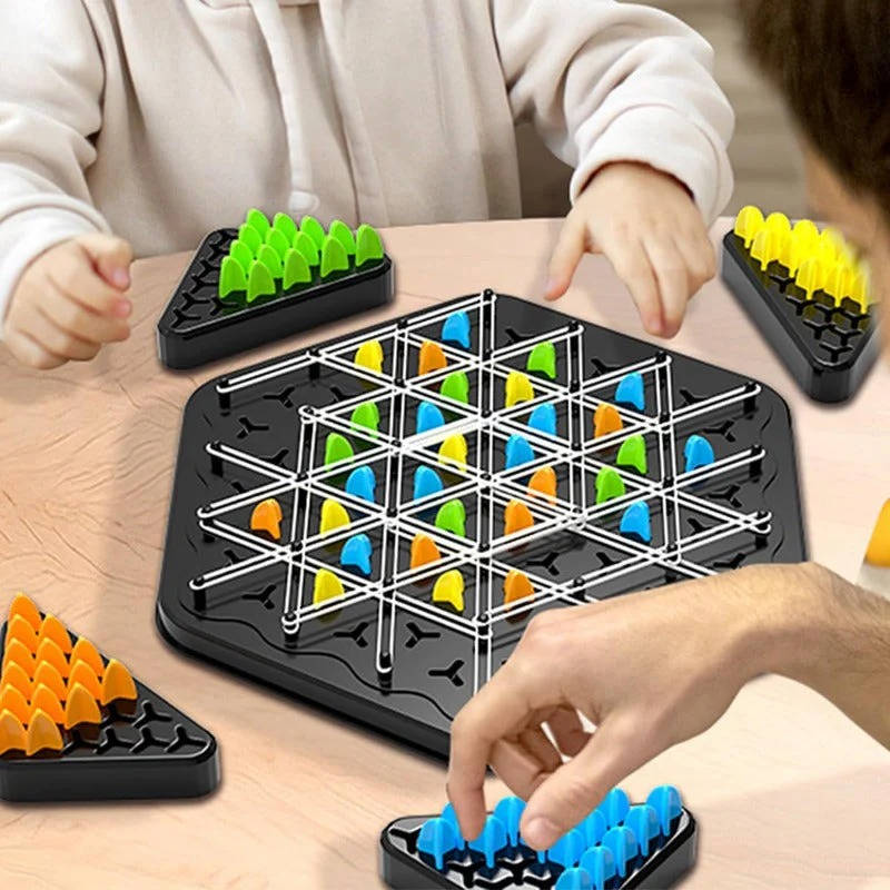 Belro strategy board game for kids and family, educational puzzle game with colorful game pieces on a wooden table.