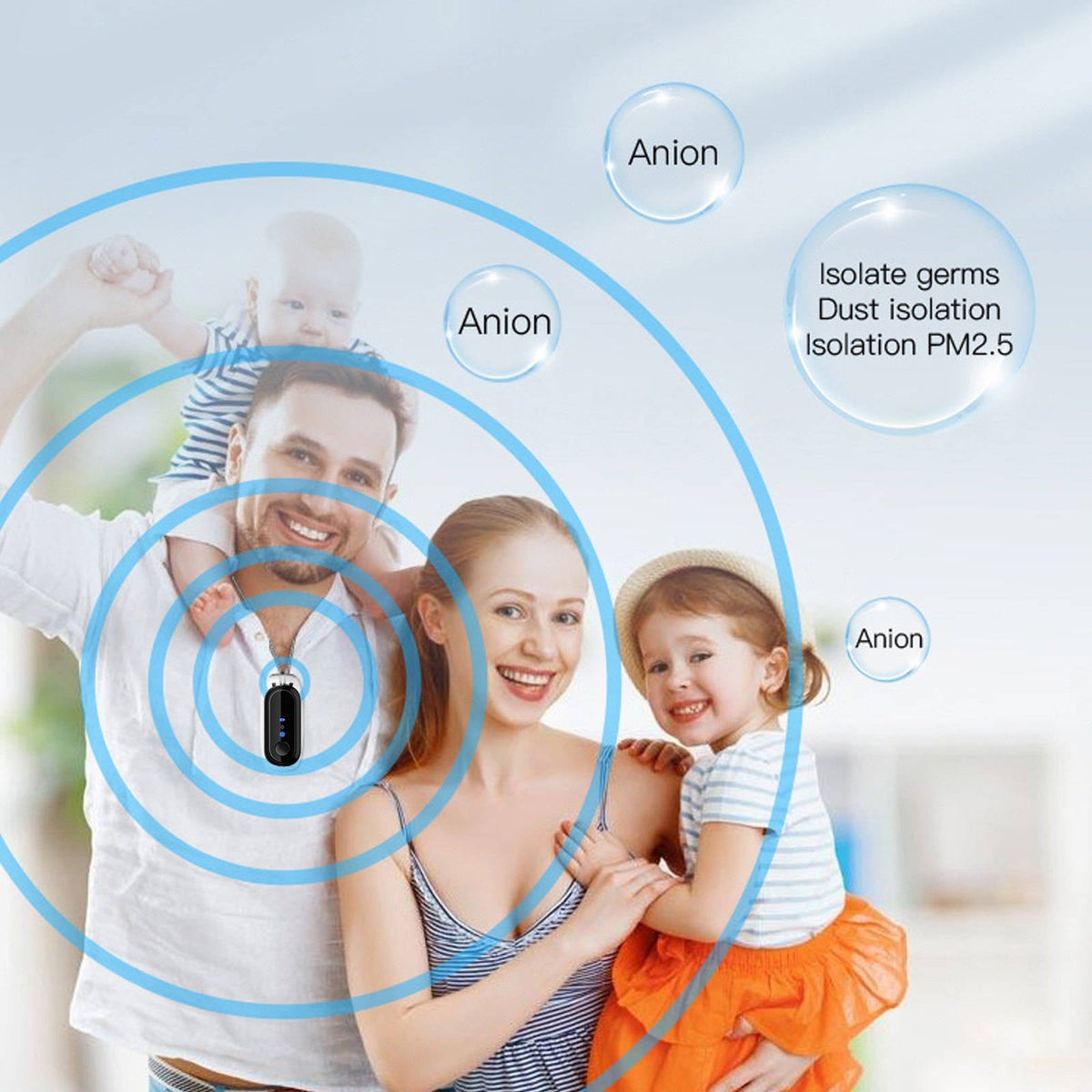 Belro portable air purifier with sleek compact design for clean air in home or office spaces