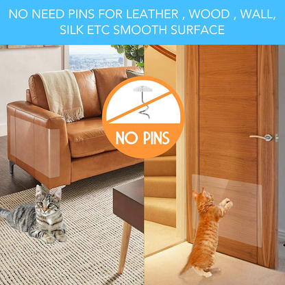 Belro 8-piece cat scratch furniture protector guards on sofa, anti-scratch couch pads for home furniture protection