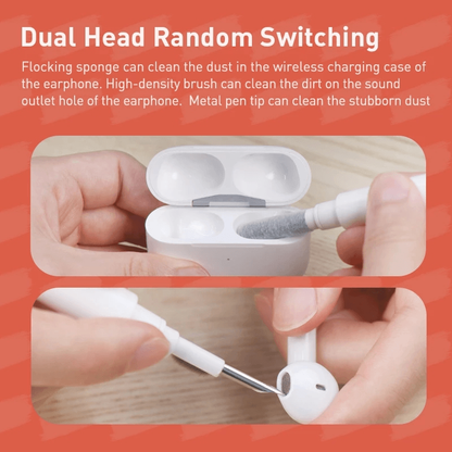Belro 5-in-1 keyboard and earphone cleaner with various cleaning tools for electronics, shown with cleaning brushes and tips.