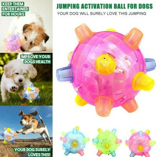 Belro jumping activation ball for dogs, a fun pet toy for active play, designed to entertain dogs during exercise and playtime.