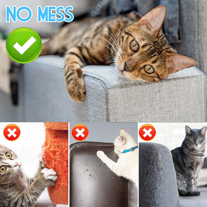 Belro 8-piece cat scratch furniture protector guards on a sofa, preventing scratches and protecting furniture from cat claws.