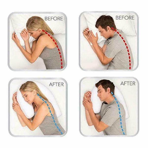Belro orthopedic side sleeper pillow with ear hole, supportive health and beauty pillow designed for comfortable side sleeping.