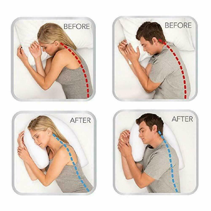 Belro orthopedic side sleeper pillow with ear hole, supportive health and beauty pillow designed for comfortable side sleeping.