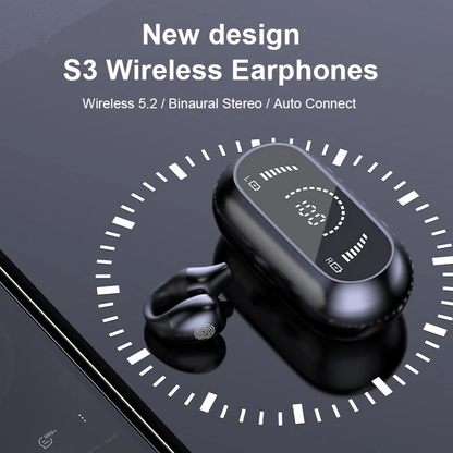 Wireless Ear Clip Bone Conduction Headphones by Belro with sleek design and open-ear fit for comfortable listening.