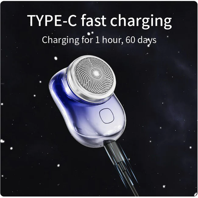 Belro Mini-Shave portable electric razor, compact personal care device with a sleek design for on-the-go shaving.