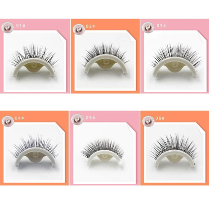 Belro Premium Reusable Self-Adhesive Eyelashes with natural black lash strands, designed for easy application and a full, fluttery look.