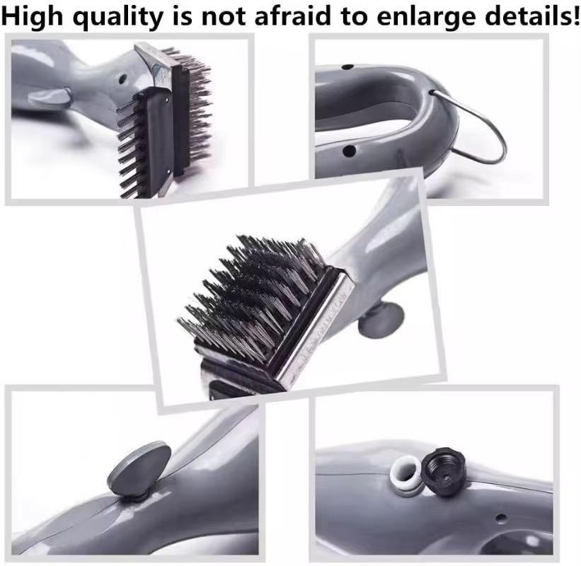 Belro barbecue grill outdoor steam cleaning brush with scraper, designed for cleaning charcoal grills in kitchen and outdoor settings.
