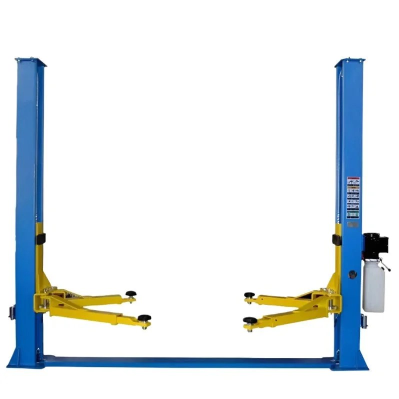 Casavibeo KATOOL KT-H105 two-post vehicle lift with 10,000 lbs capacity, showing the lift arms and sturdy posts in a garage setting.