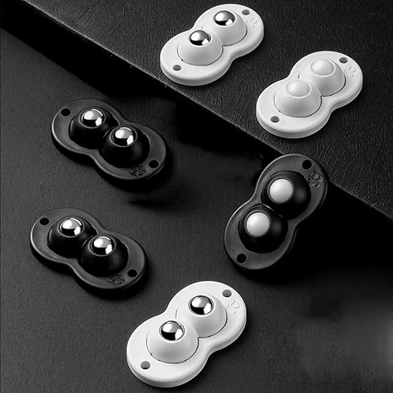 Set of four Belro self-adhesive casters with durable wheels and adhesive backing for easy attachment to furniture or equipment.