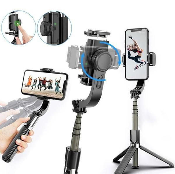 Belro Smart 3D Smartphone Stabilizer for electronics and tablets, showcasing its compact design and adjustable mounting features.