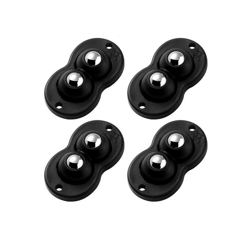 Set of four Belro self-adhesive casters, small wheels with adhesive backing for furniture or lightweight projects.