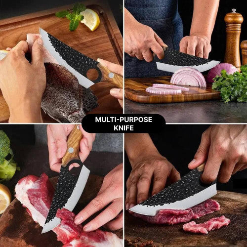 Belro Japanese kitchen knife with a sharp blade and wooden handle, ideal for precise slicing and culinary prep.