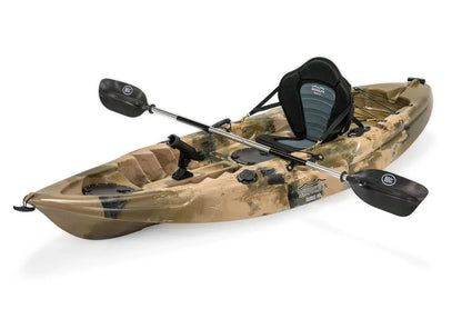 Casavibeo Brooklyn 9.0 single kayak on water, featuring sleek design and comfortable seat for outdoor kayaking adventures.