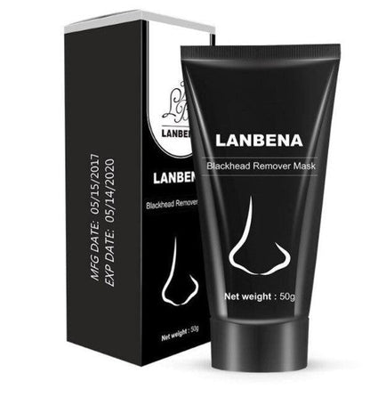 Belro blackhead mask showing a close-up of the blackhead removal mask applied on skin for clear, smooth complexion.