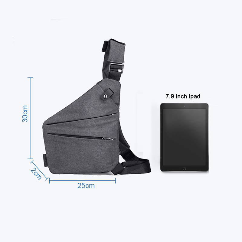 Belro anti-theft crossbody travel bag with secure zipper and adjustable strap, designed for convenient, safe travel accessory use.