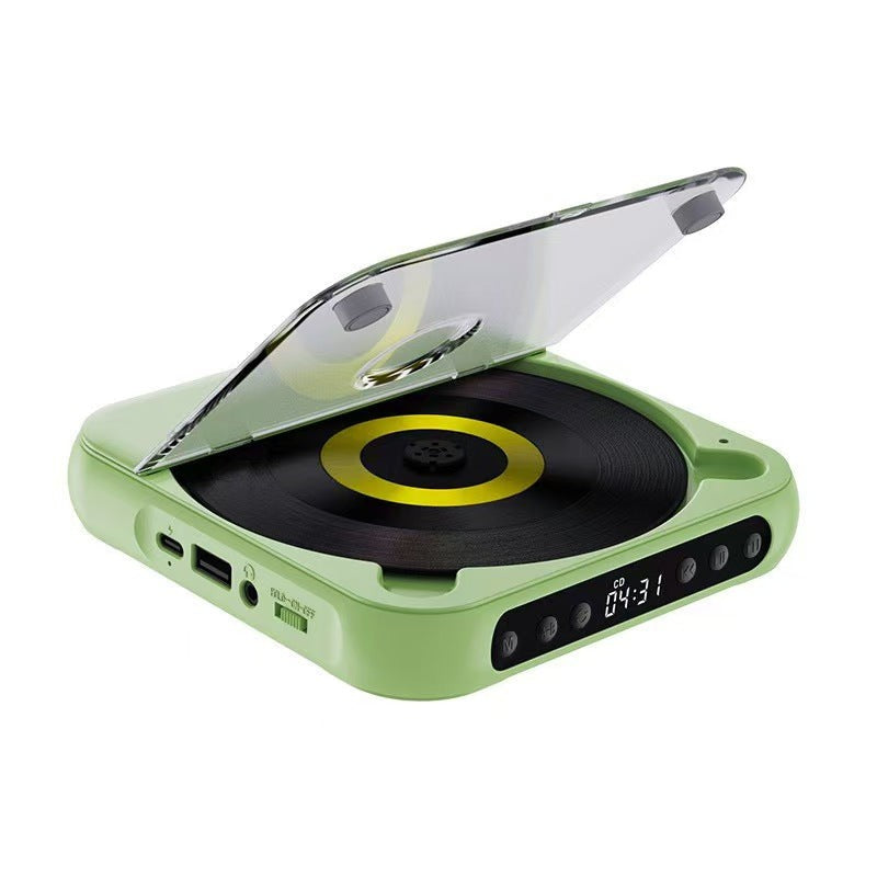 GETDECO KC-918 portable CD player with Bluetooth, dustproof design, and multifunctional music features, shown with controls and display.