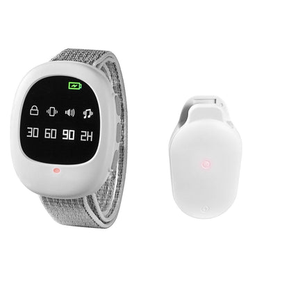 Wireless bedwetting alarm watch by GETDECO for kids and elderly, with a wristband design for potty training and nighttime use.