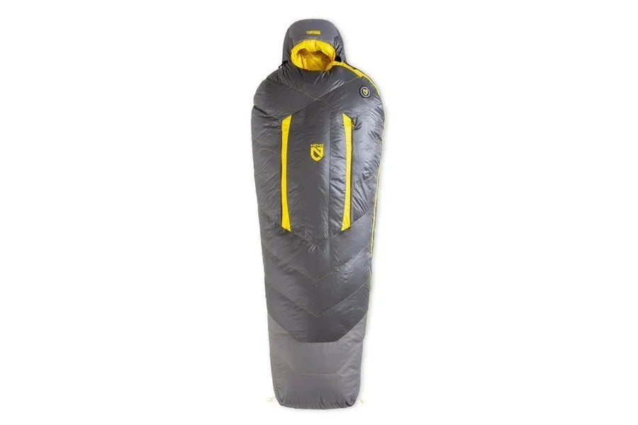 Casavibeo NEMO Sonic sleeping bag displayed open, showing its lightweight, insulated design suitable for outdoor camping.