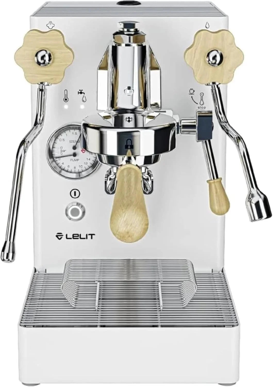 Casavibeo Lelit MaraX PL62X-EUCW espresso machine with sleek stainless steel design and digital display.