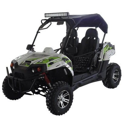 Casavibeo TrailMaster Challenger 200x Go Kart side by side with rugged tires and sporty design for outdoor adventures