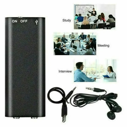 Belro mini voice-activated recorder with microphone and controls, compact electronic device for audio recording.