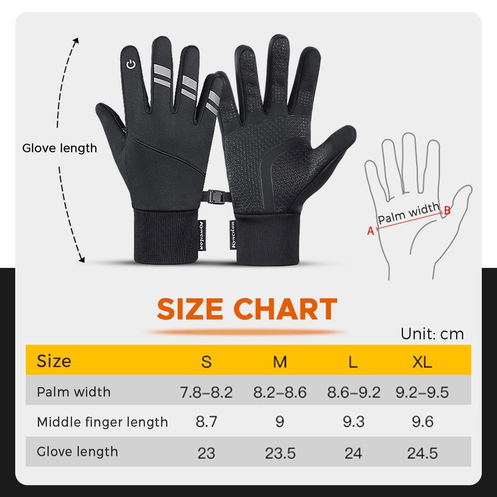 Kyncilor waterproof winter cycling gloves by GETDECO with warm lining and non-slip grip, suitable for cold-weather biking.