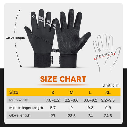 Kyncilor waterproof winter cycling gloves by GETDECO with warm lining and non-slip grip, suitable for cold-weather biking.