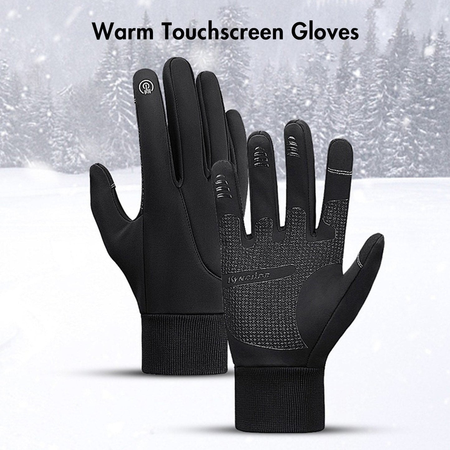 GETDECO waterproof winter cycling gloves with warm lining, touchscreen fingertips, and non-slip grip for cold-weather riding.