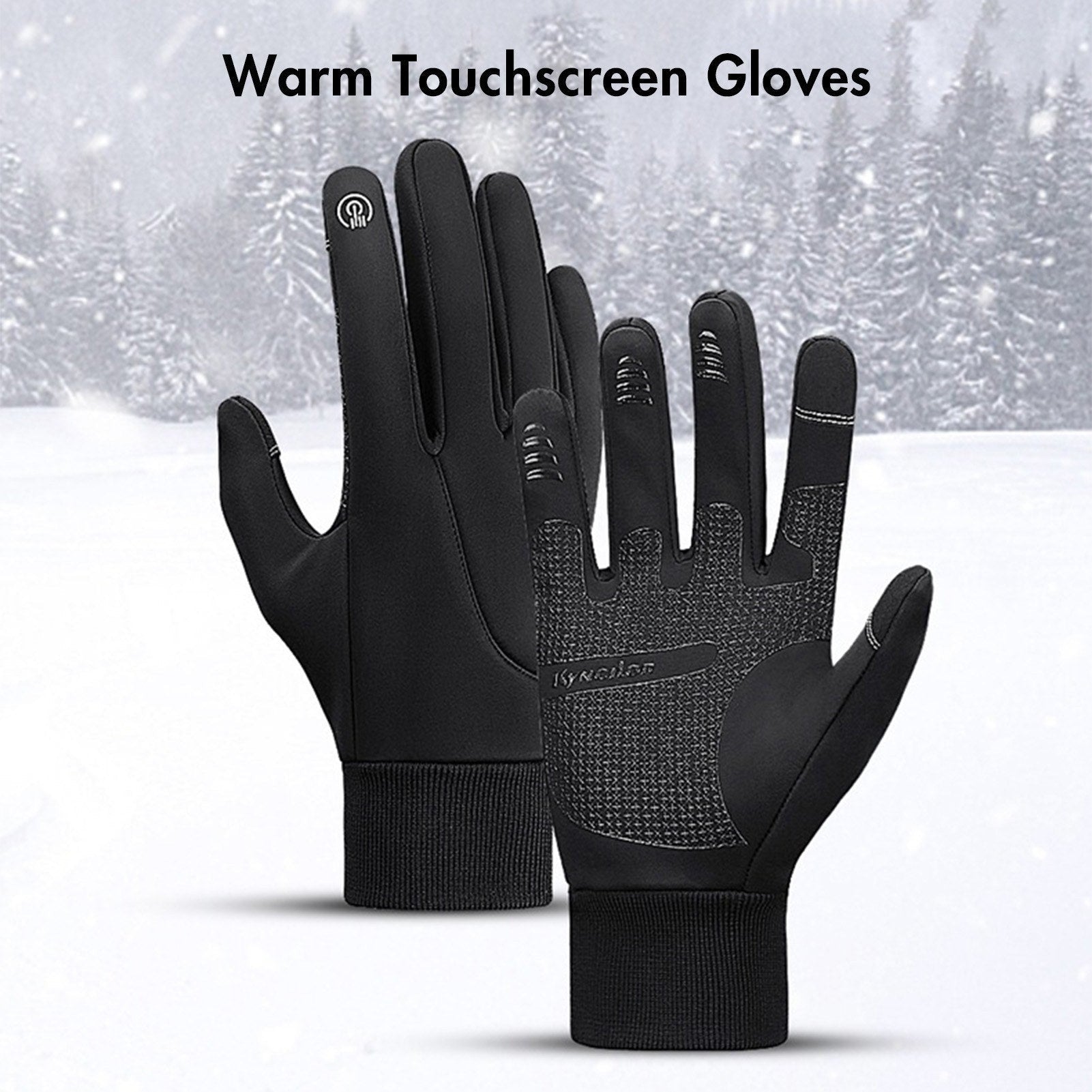 GETDECO waterproof winter cycling gloves with warm lining, touchscreen fingertips, and non-slip grip for cold-weather riding.