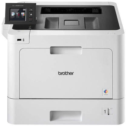 Brother HL-L8360CDW business color laser printer with multi-color output and sleek design, ideal for office use.