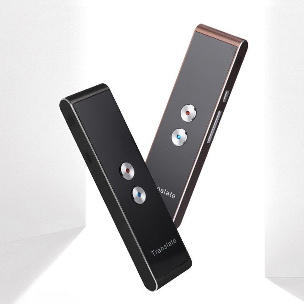 Belro portable voice translator device with digital display and microphone, designed for real-time language translation.