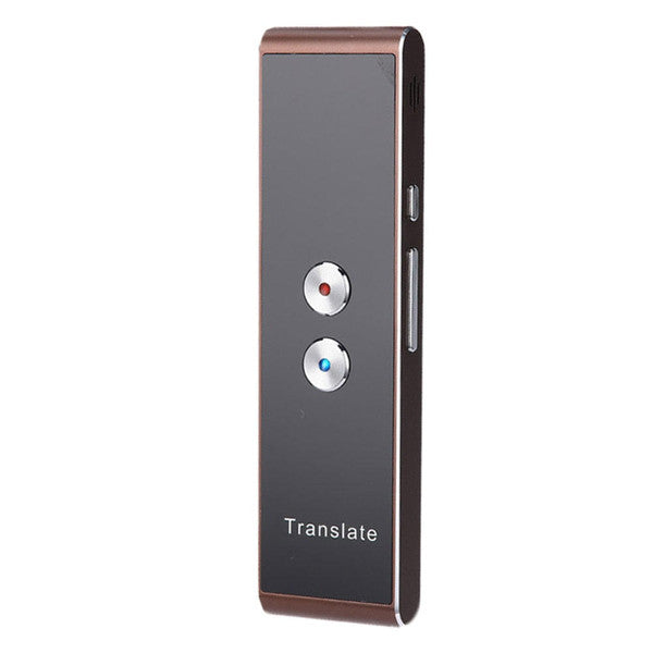 Belro portable voice translator device, compact electronic gadget with display screen for real-time language translation.