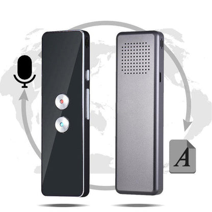 Belro Portable Voice Translator device with digital display and microphone, designed for real-time language translation.