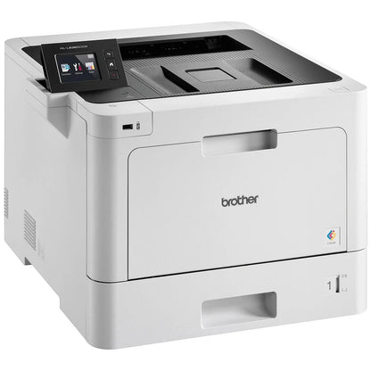 Brother HL-L8360CDW color laser printer with multiple paper trays and control panel, designed for business use.