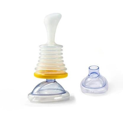 Belro men's anti-choking device worn on clothing, designed for safety and prevention of choking incidents.