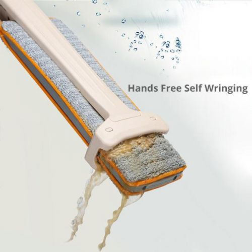 Belro self-wringing double-sided microfiber mop with 360-degree spin, ideal for efficient home cleaning and floor mopping.
