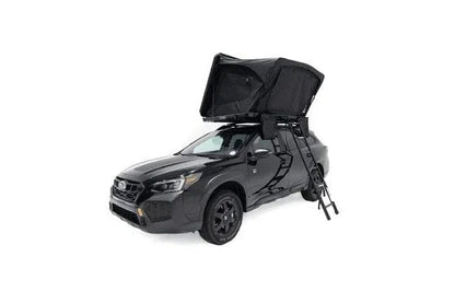 Casavibeo Odyssey V2 Standard Hard Shell Rooftop Tent mounted on vehicle roof, showcasing outdoor camping setup and durable design