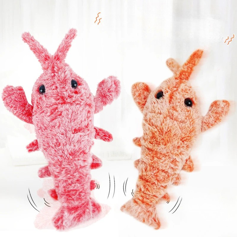 Belro electric jumping shrimp pet toy for cats, featuring a colorful lobster design for engaging feline play.