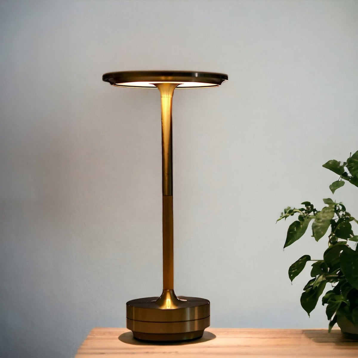 Modern Aura Table Lamp by Belro, rechargeable and cable-free night light with sleek LED design for ambient lighting.