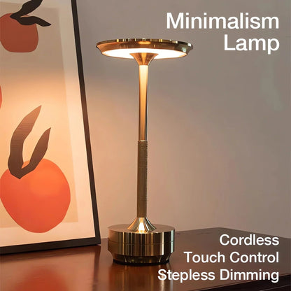 Belro cable-free rechargeable modern aura table lamp with sleek design, ideal for night lighting in contemporary electronics and lighting.