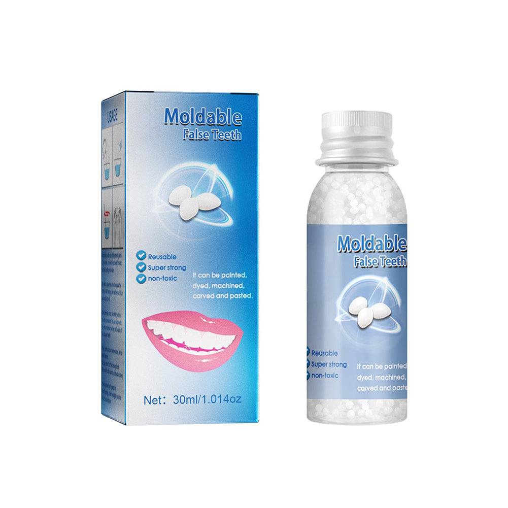 Belro original moldable false teeth for oral care, showing a close-up of the customizable dental appliance in a natural setting