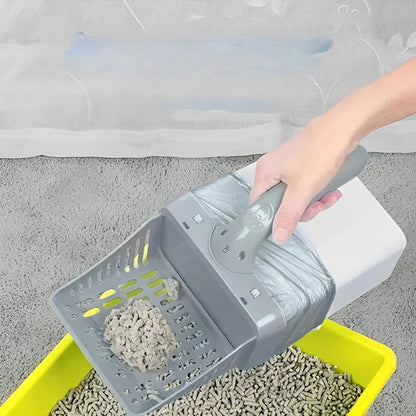 Belro cat litter scoop with a sturdy handle and metal scoop for easy cleaning of cat litter boxes.