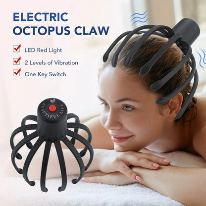 Belro electric octopus head massager with multiple flexible arms for relaxing scalp massage and stress relief.