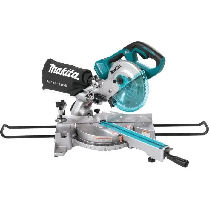 Makita XSL02Z-R 18V X2 LXT cordless circular saw with 7-1/2-inch blade, lithium-ion battery, and ergonomic design.