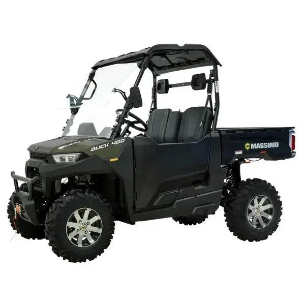 Casavibeo Massimoo Buckk 450 4WD UTV with rugged tires and compact design, suitable for off-road adventures and outdoor activities.