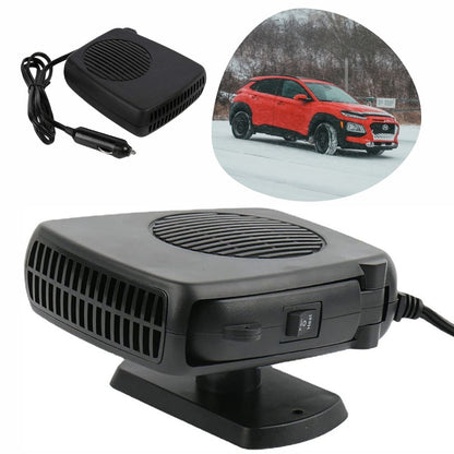 Belro 12V car heater fan showing portable ceramic auto heater with controls, designed for fast defrost and vehicle heating.